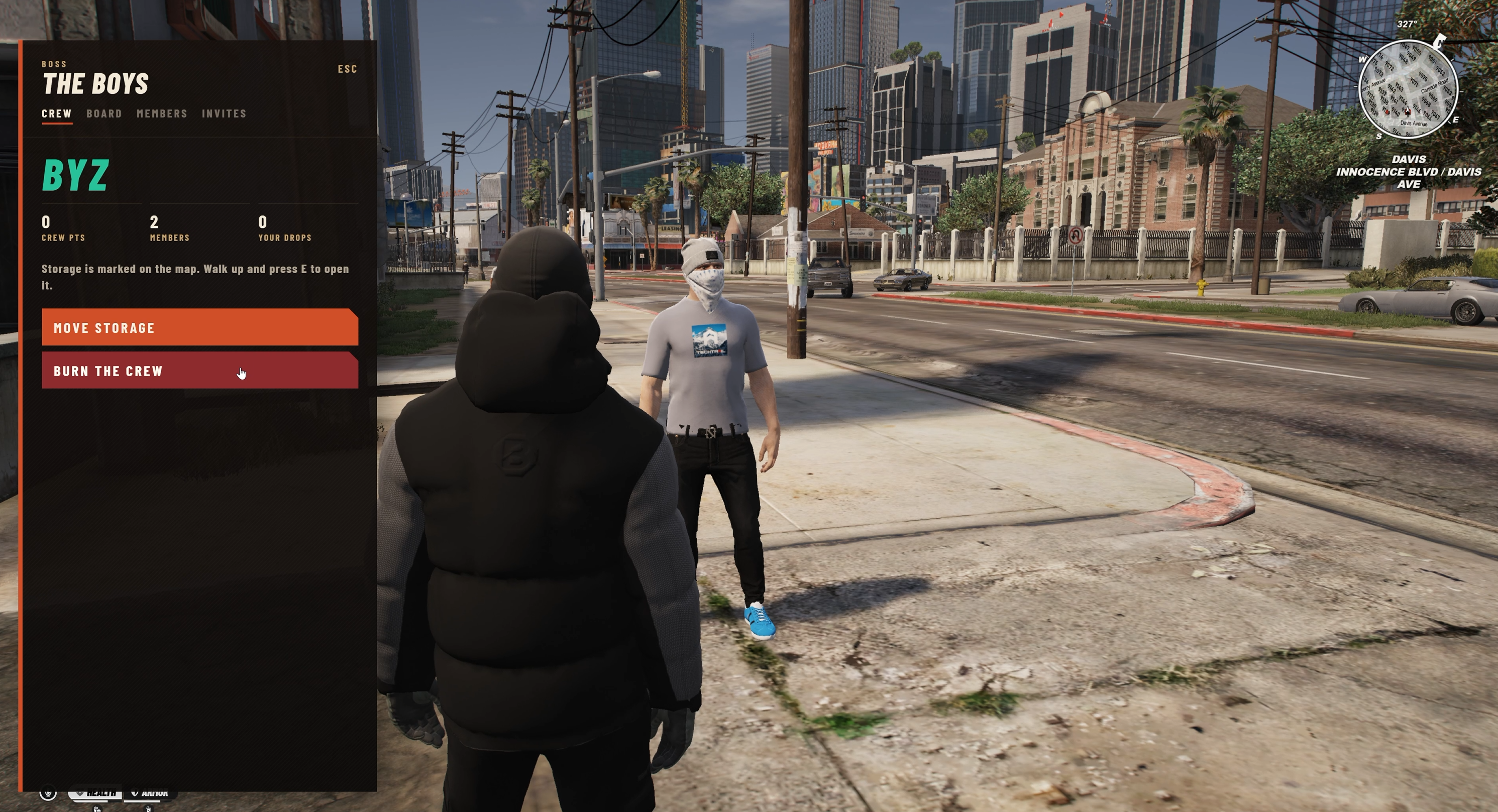 FiveM gang script allowing leaders to move shared gang storage in game